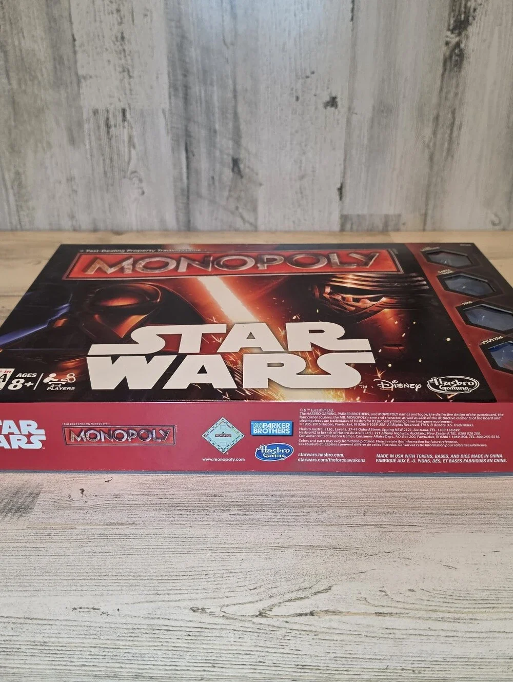Star Wars Monopoly Force Awakens Board Game Complete New Open Box Figures Sealed